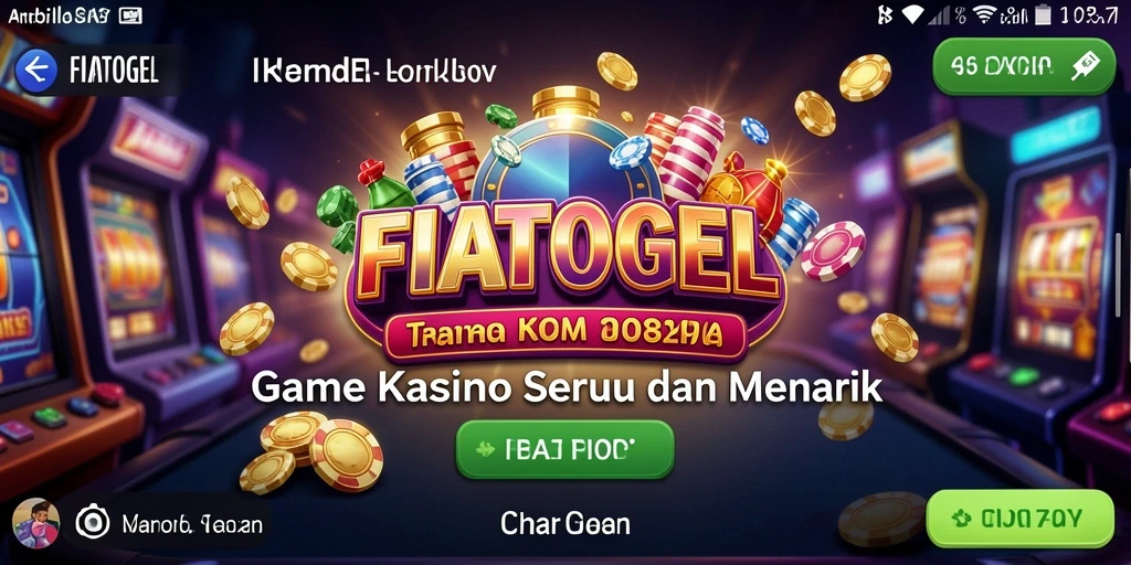 Tampilan screenshot utama FIATOGEL dengan gameplay Kasino yang seru.