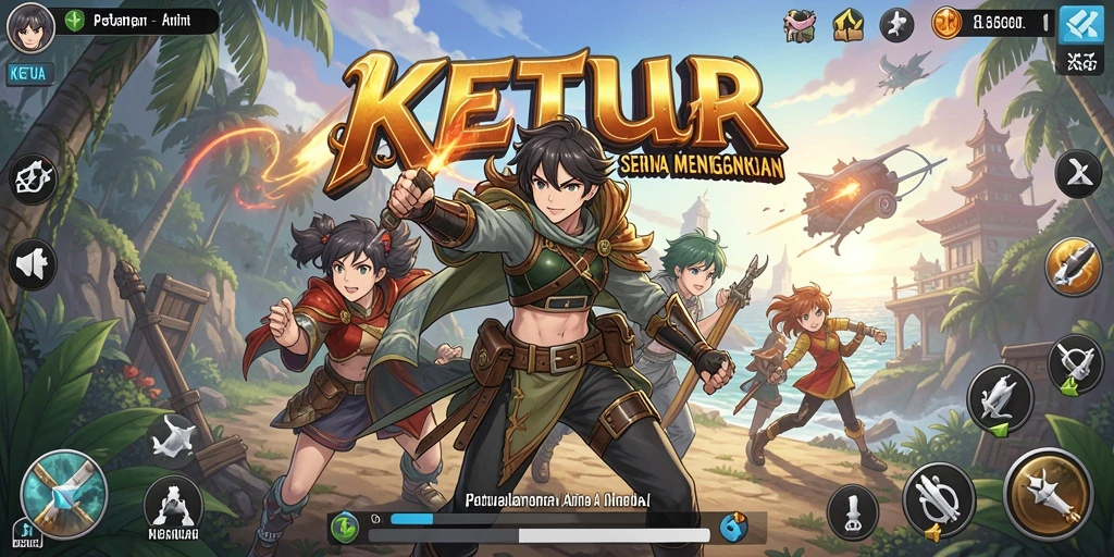 Tampilan gameplay KETUA yang menampilkan aksi pertarungan seru.