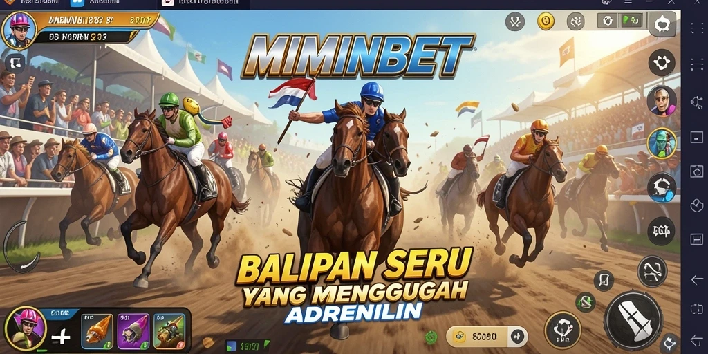 Screenshot MIMINBET menampilkan aksi balapan yang mendebarkan dan intens.