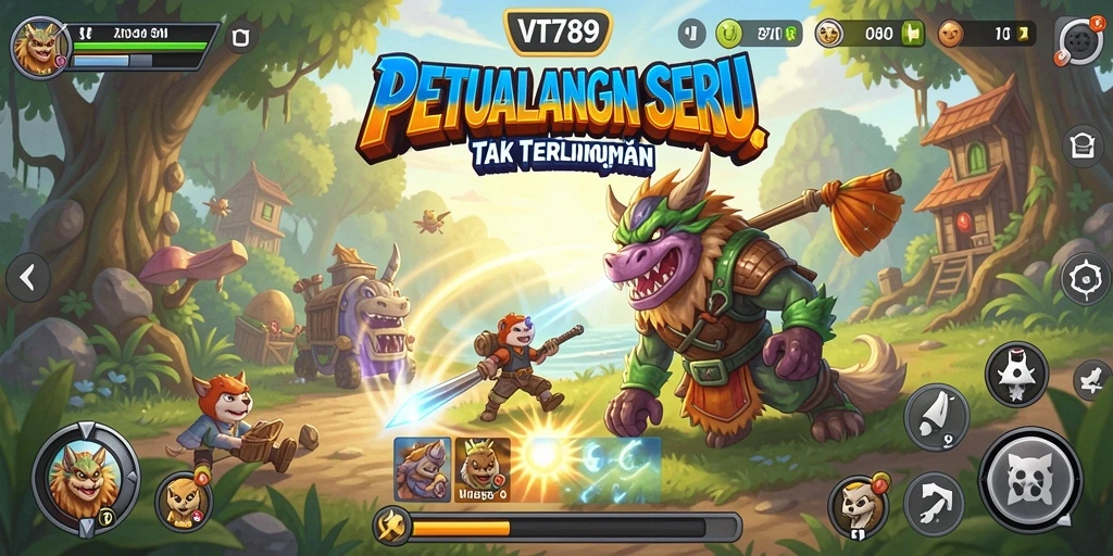 Tampilan gameplay yang mendebarkan dalam petualangan VT789.